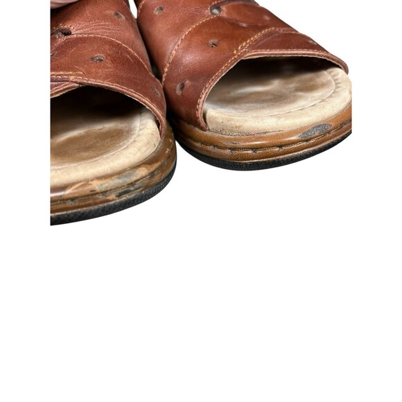 Dansko Women’s Brown Leather Slip-On Sandals Comfort Slides Size 39 EU / 8.5-9 - Picture 7 of 9